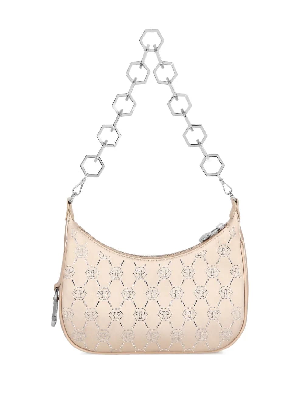 rhinestone-embellished monogram shoulder bag