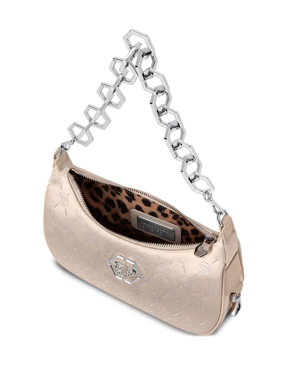 rhinestone-embellished monogram shoulder bag