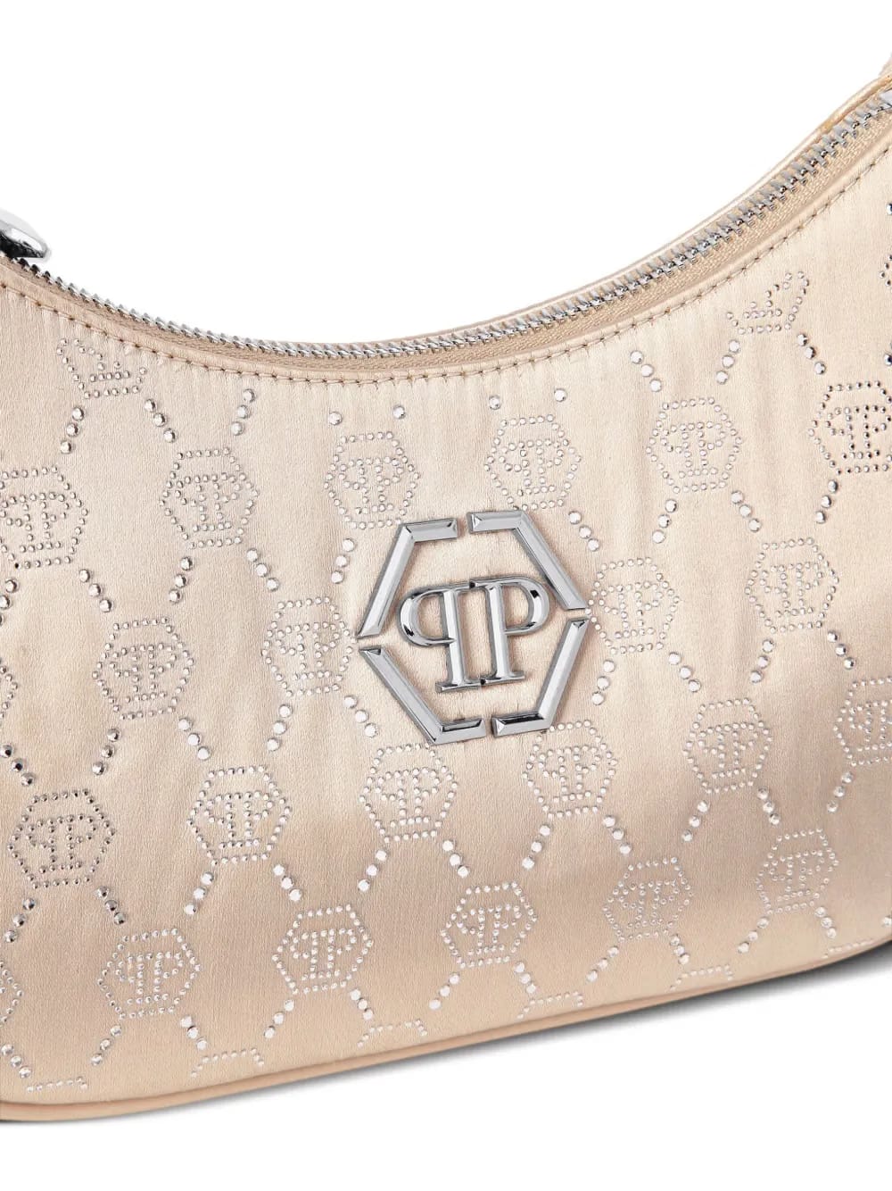 rhinestone-embellished monogram shoulder bag