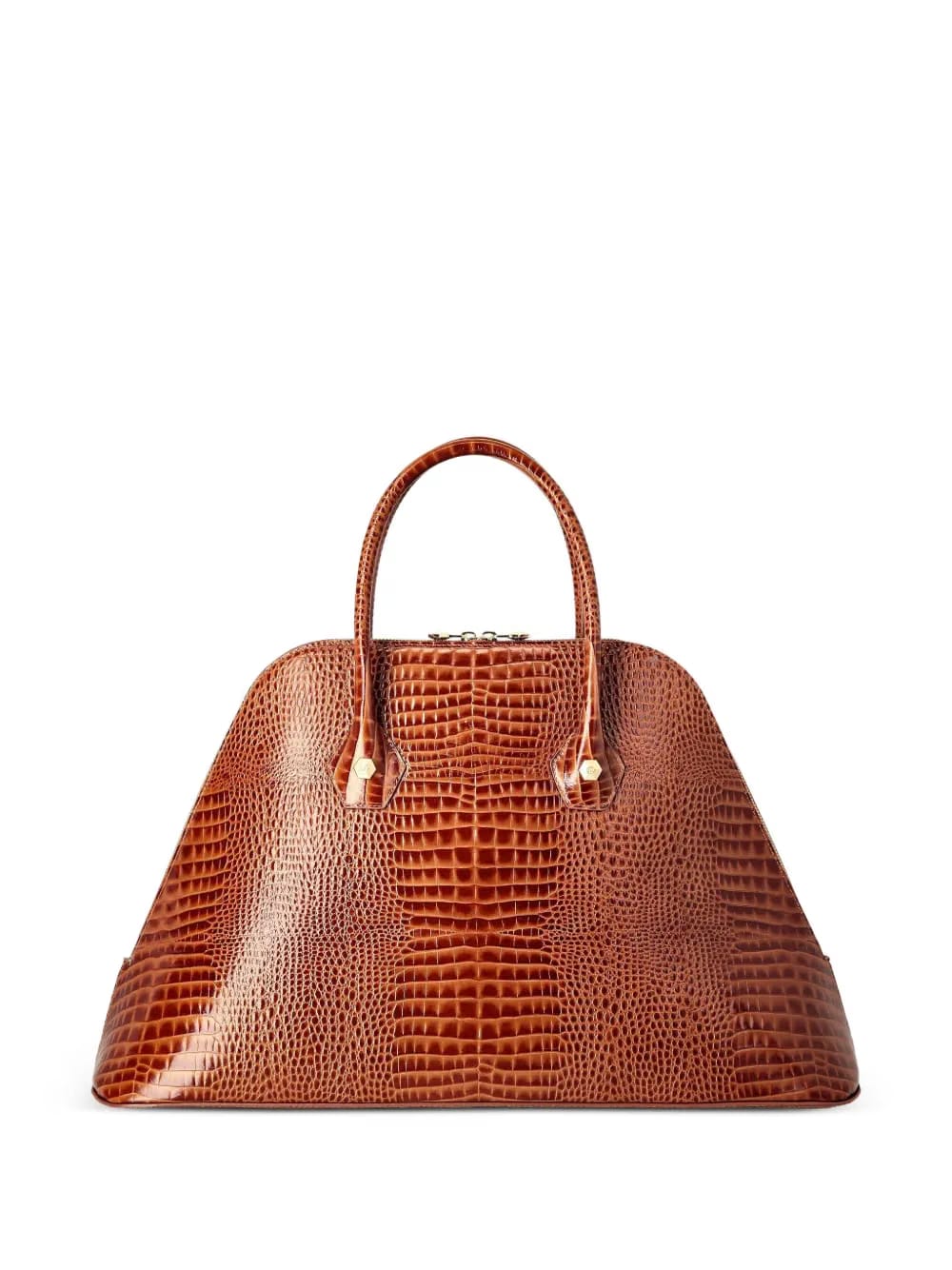 leather top-handle handbag