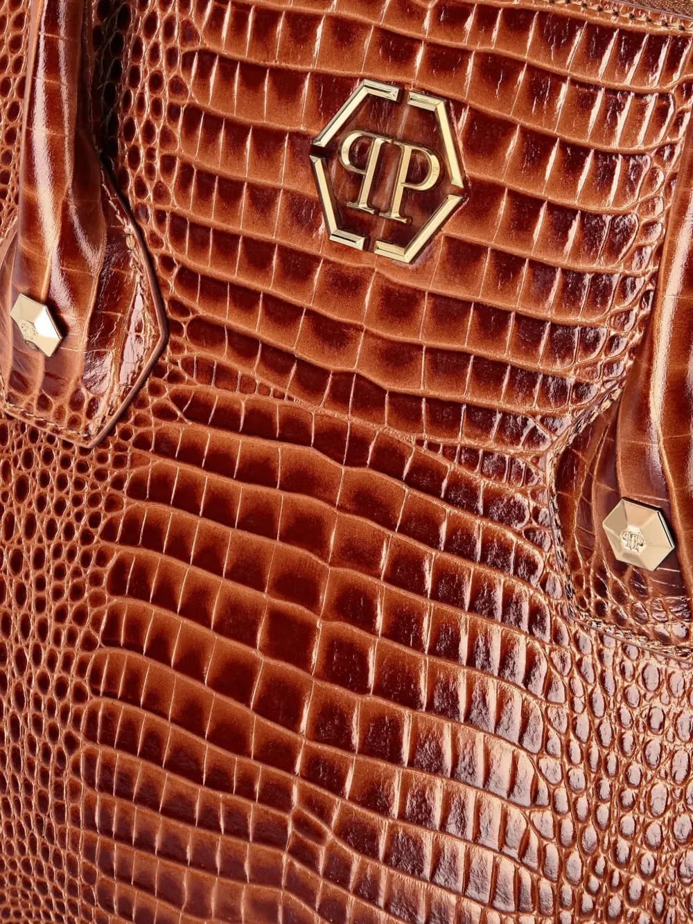 leather top-handle handbag