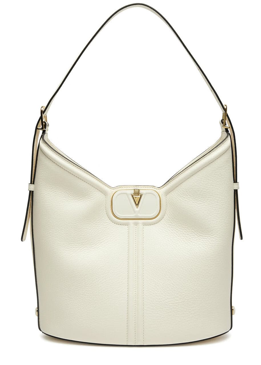 VLogo Leather Hobo bag