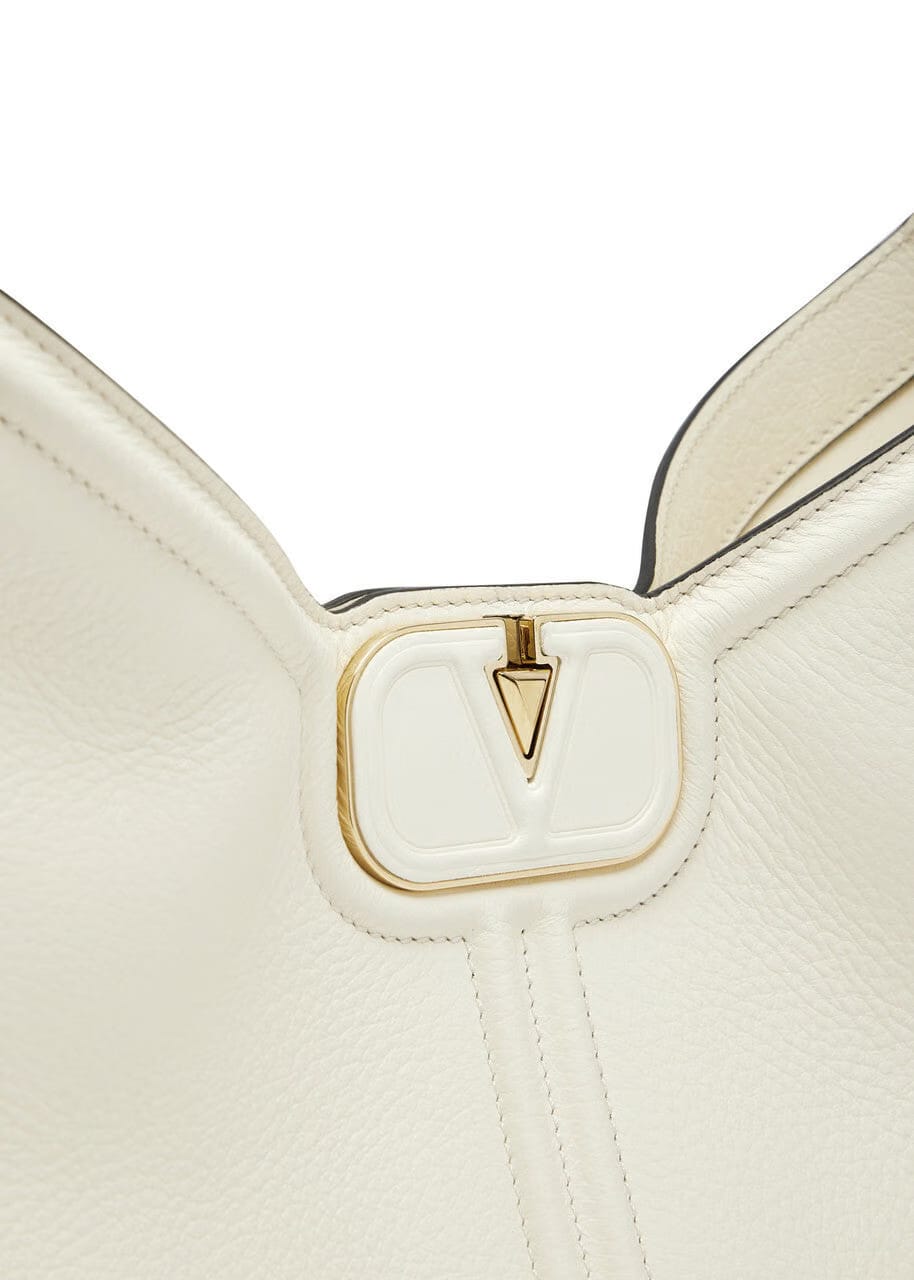 VLogo Leather Hobo bag