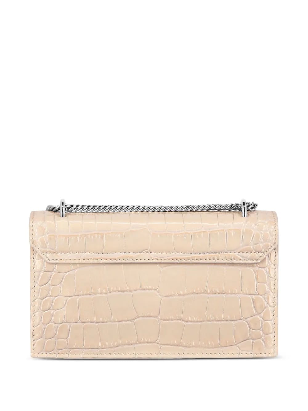 Croco-printed leather mini bag