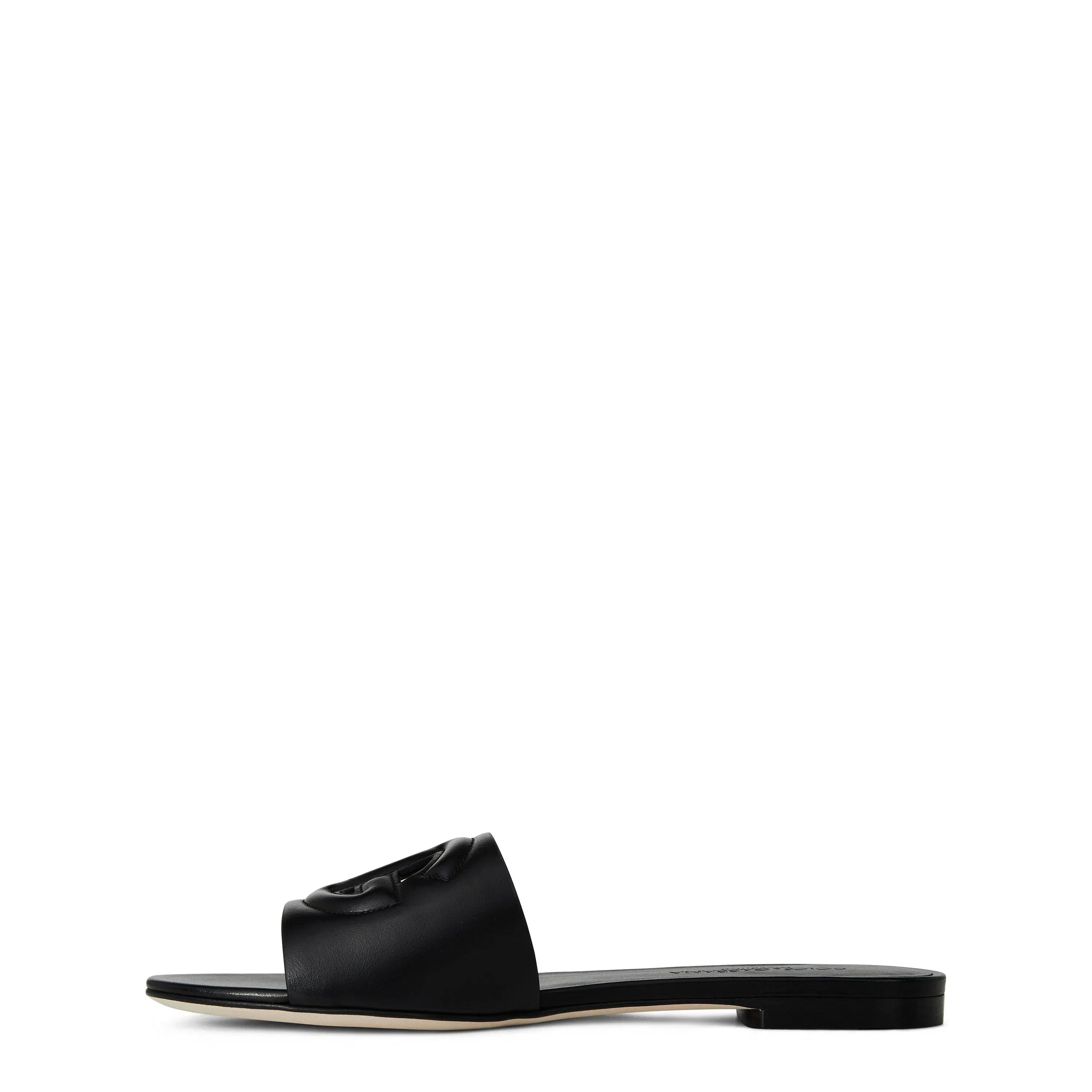 Embossed Leather Bianca Sliders