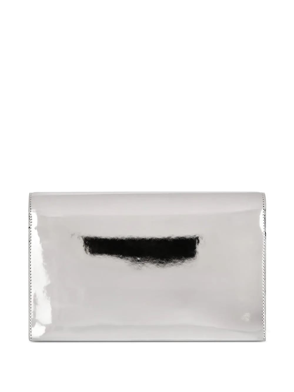 Mirror leather clutch bag