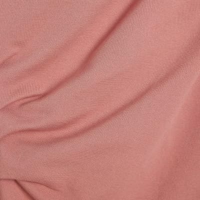 Pink Stretch Draped Midi Dress