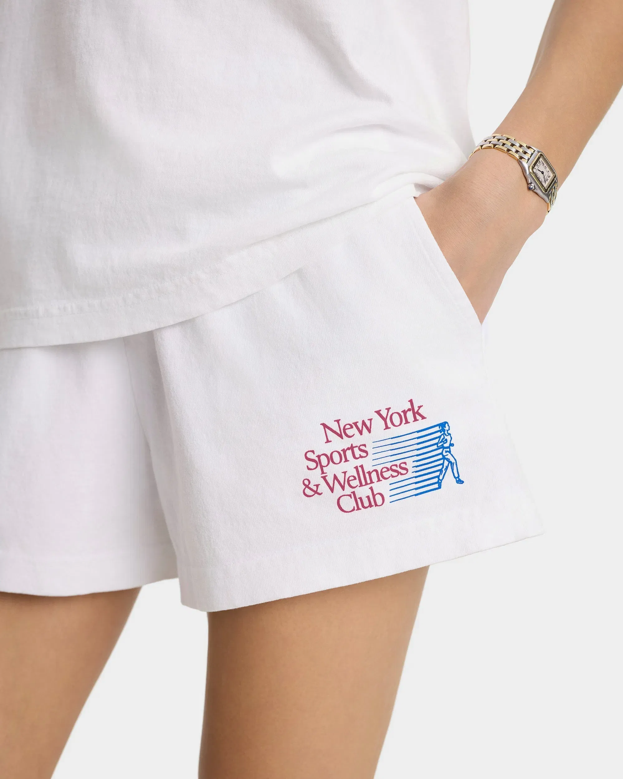 NY Motion Disco Short - White/Berry/Azure