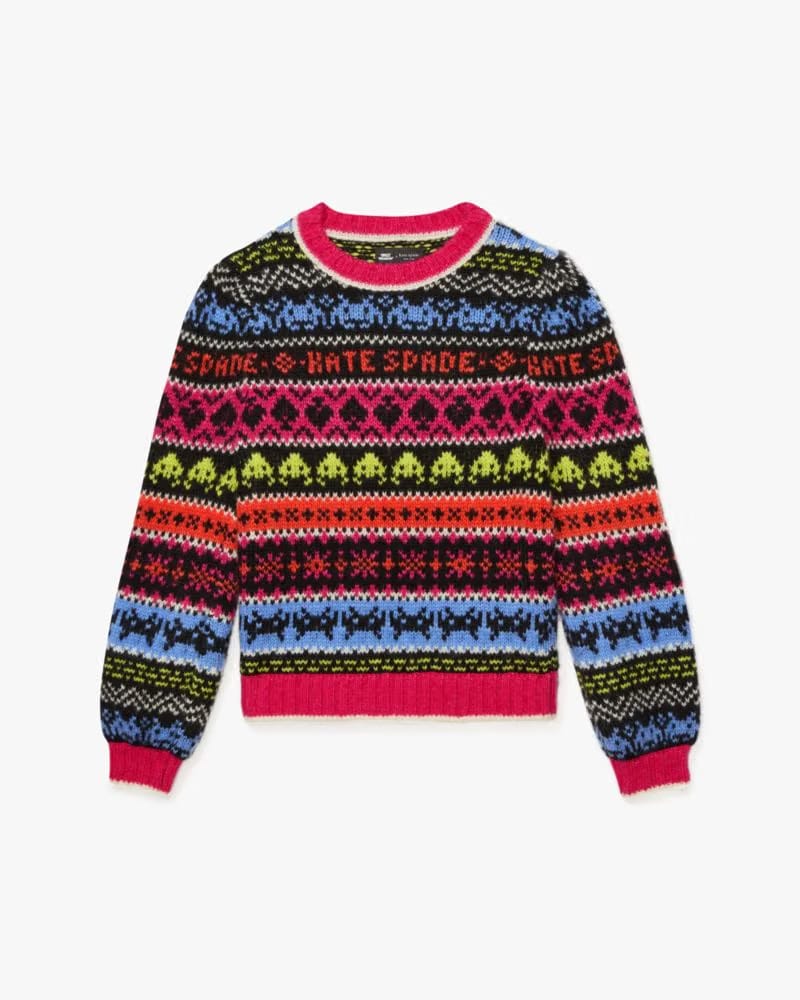 Space Invaders X Kate Spade New York Fair Isle Sweater
