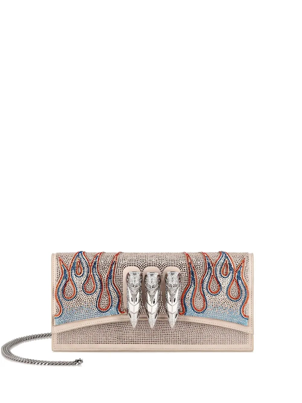 rhinestone-embellished clutch bag