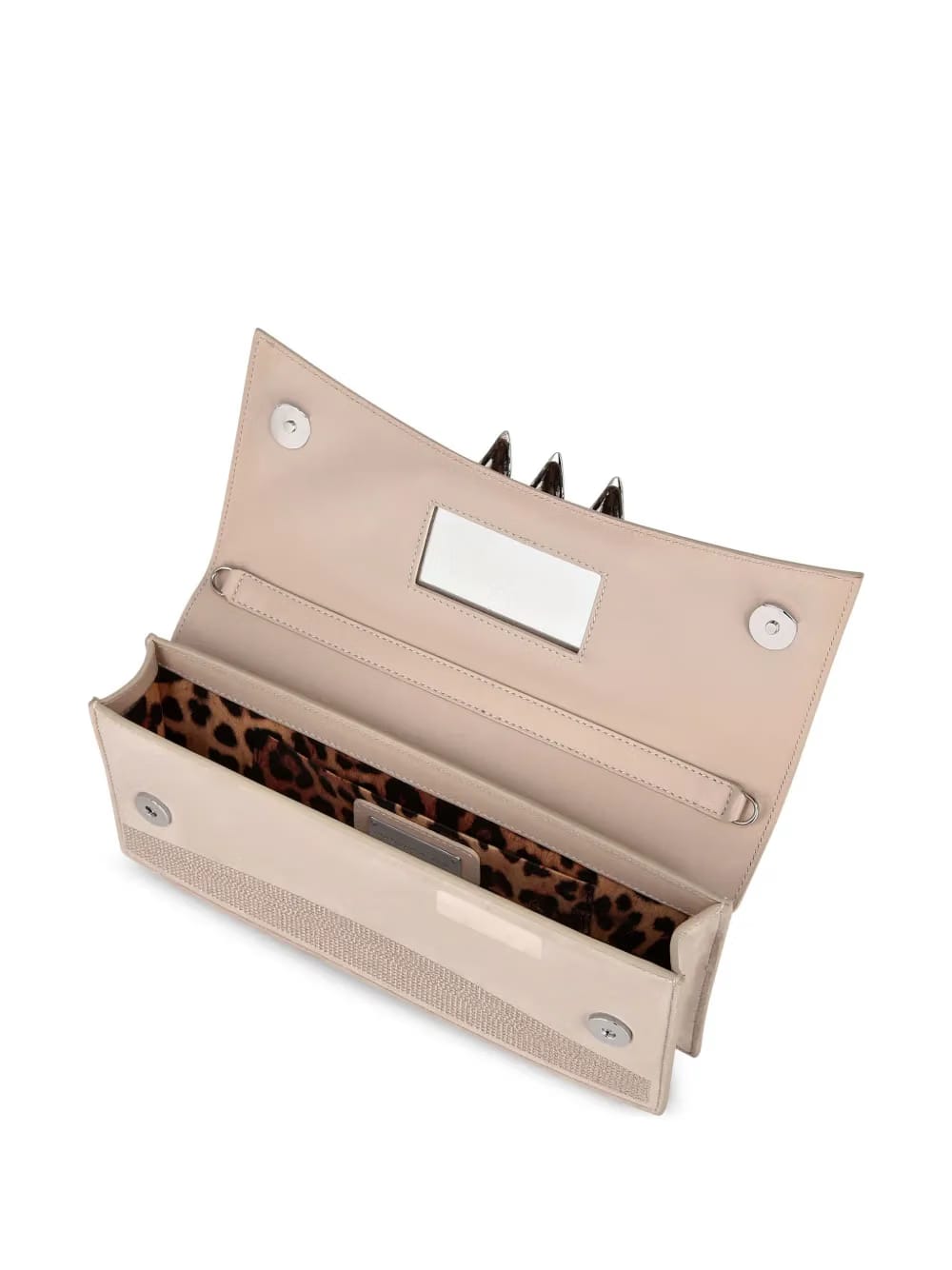 rhinestone-embellished clutch bag