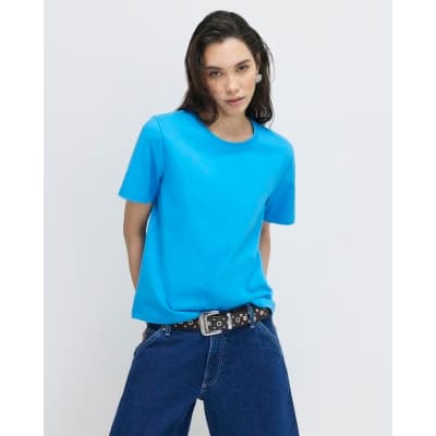 Blue Short Sleeve Slim Fit T-Shirt