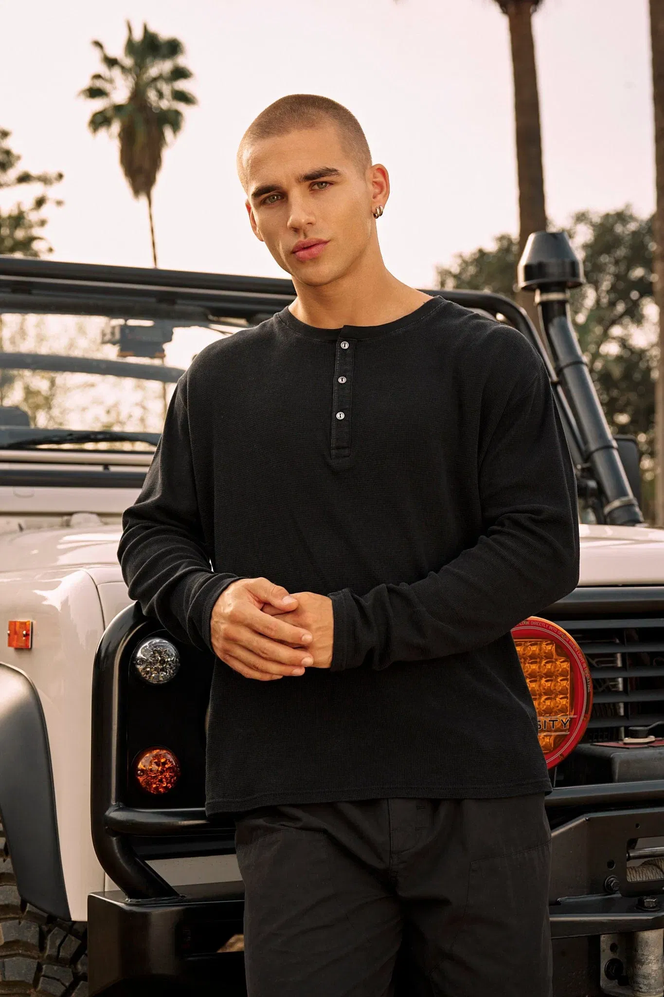 8034 - Henley Thermal Longsleeves