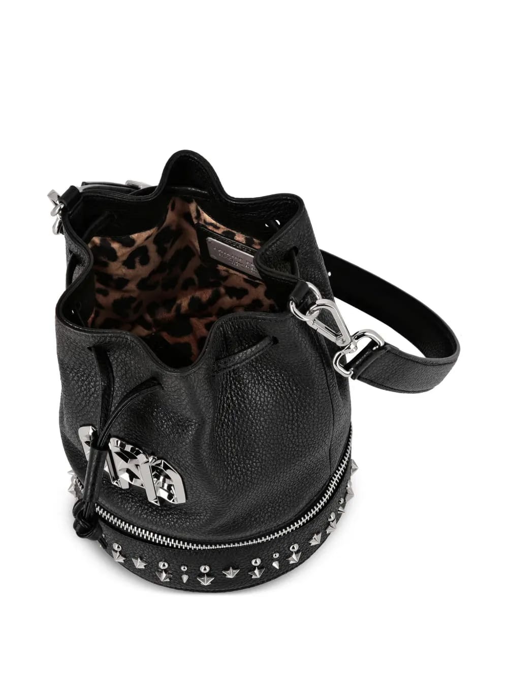 studed bucket bag