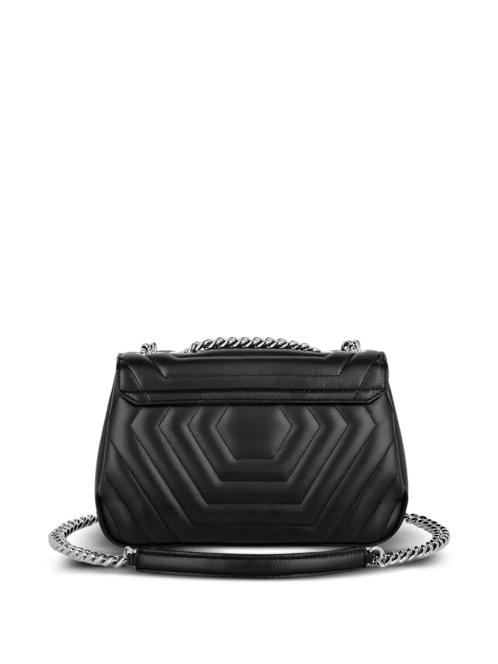 Hexagon leather shoulder bag