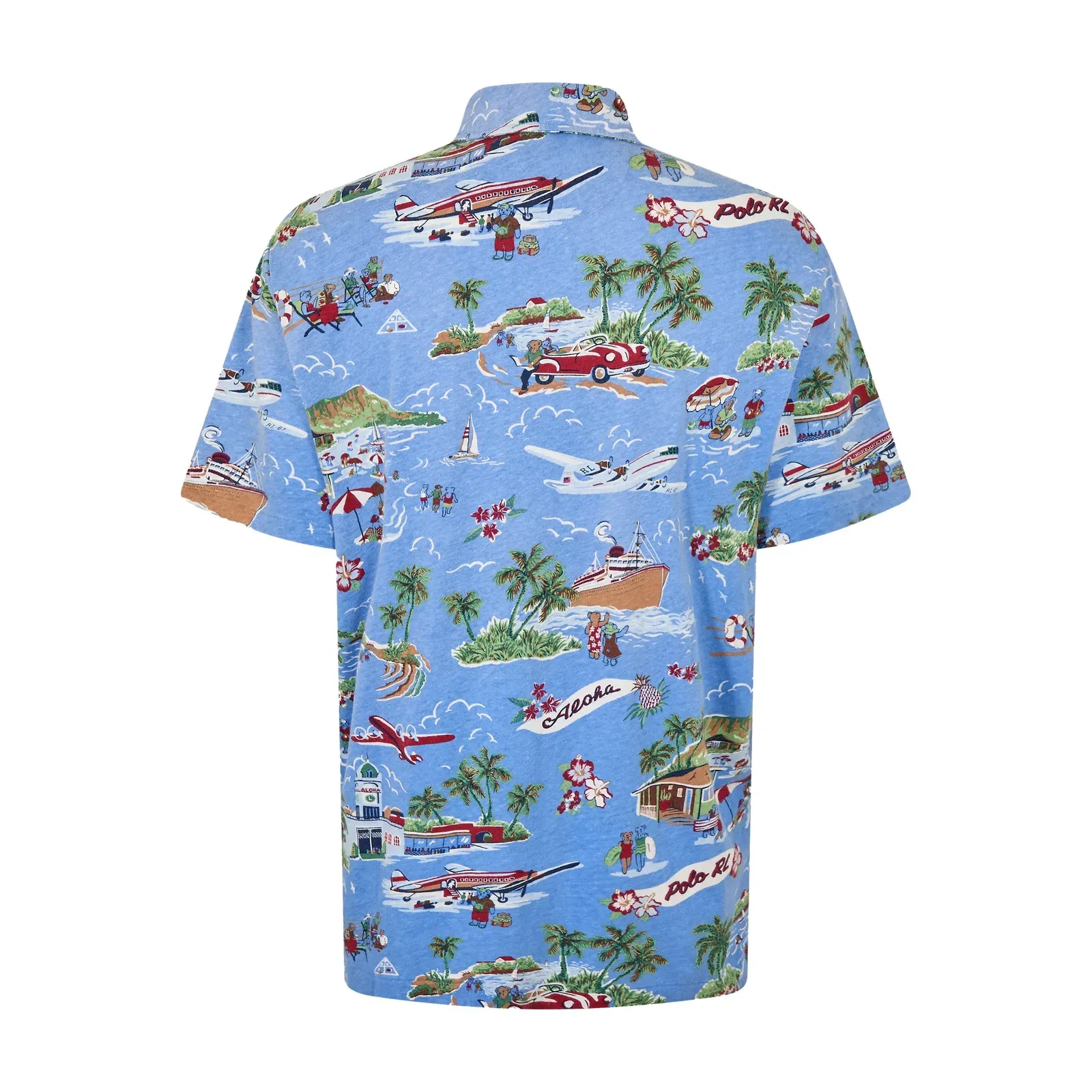 Standard Fit Bear Linen-Cotton Polo