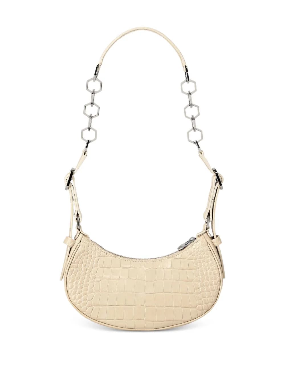 crocodile-embossed shoulder bag