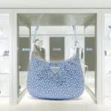 Prada Cleo satin bag with crystals