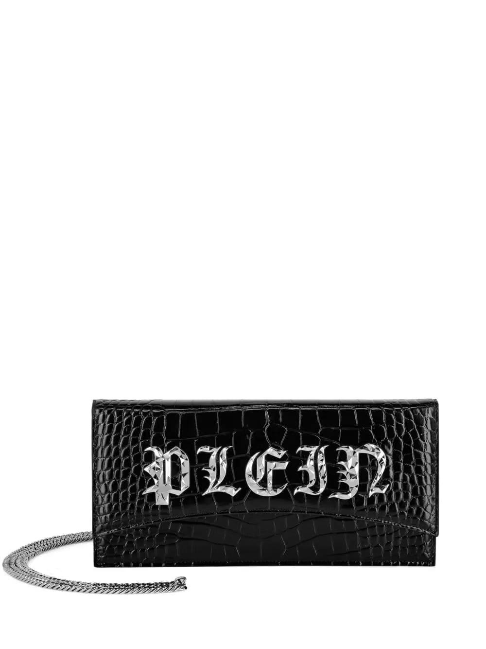Gothic Plein croc-effect clutch bag