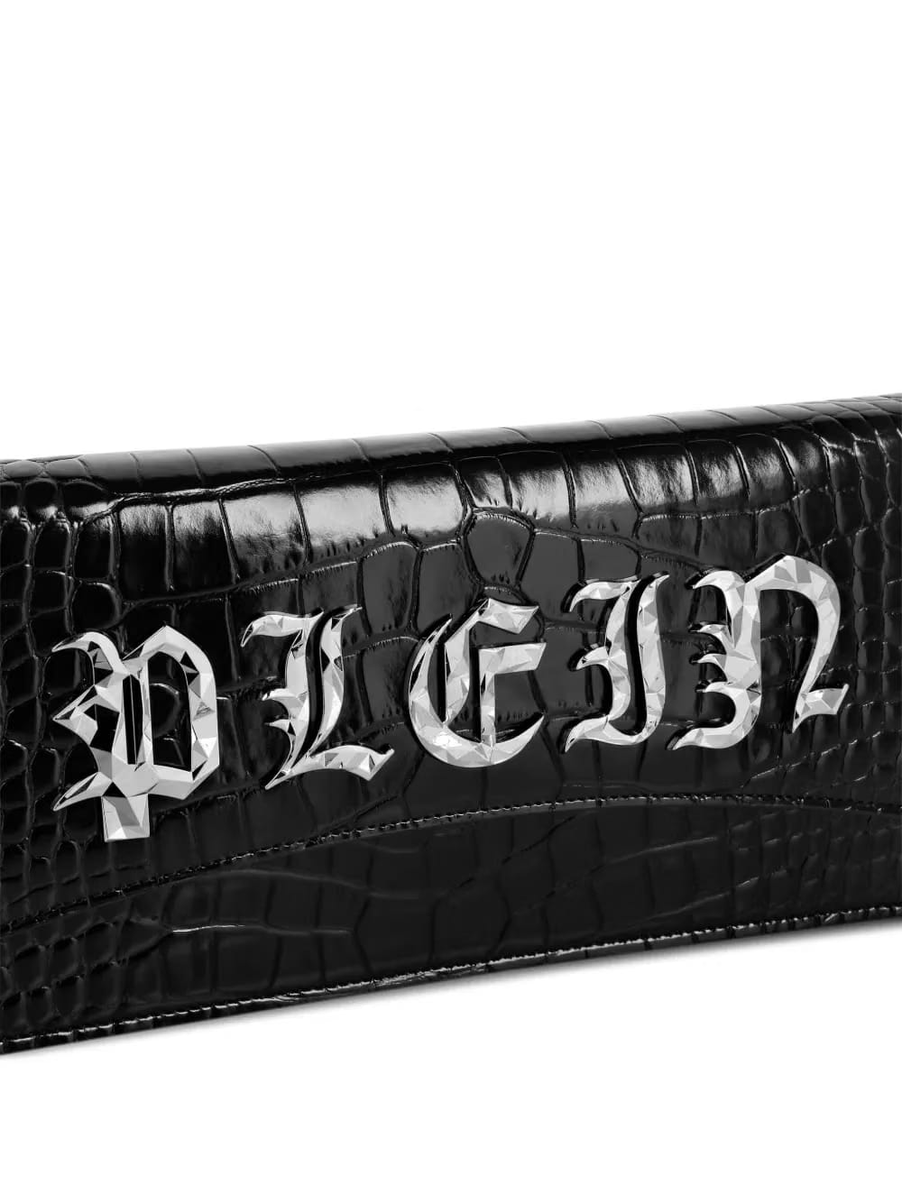 Gothic Plein croc-effect clutch bag