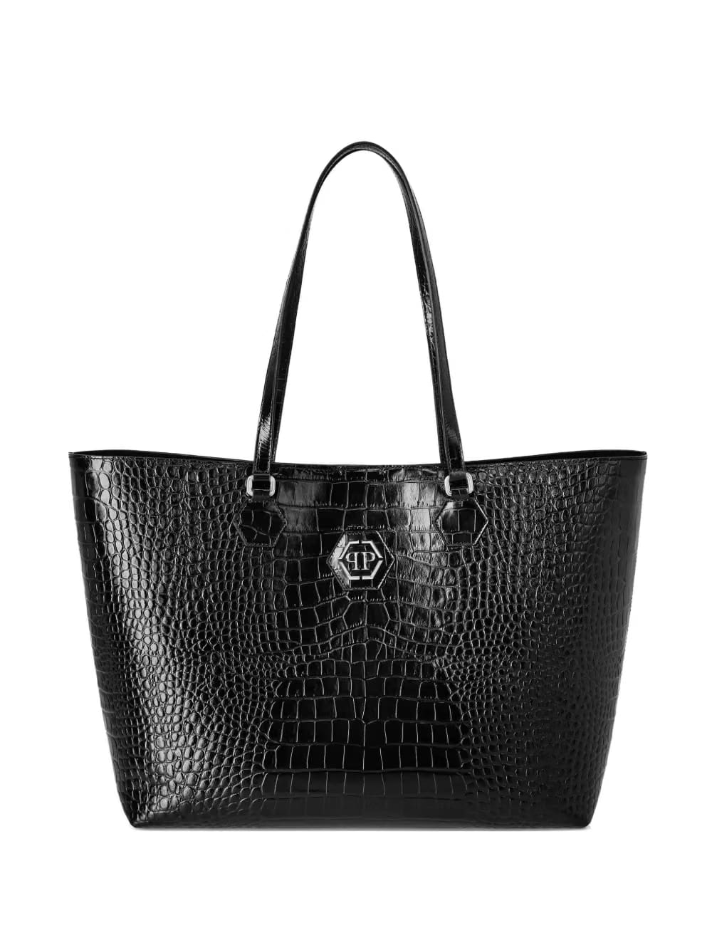 Crystal Skull crocodile-print tote bag