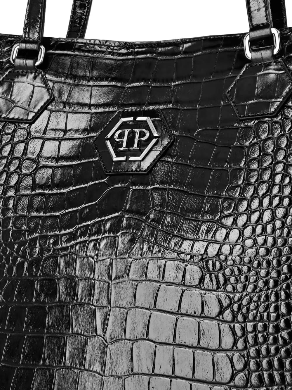 Crystal Skull crocodile-print tote bag