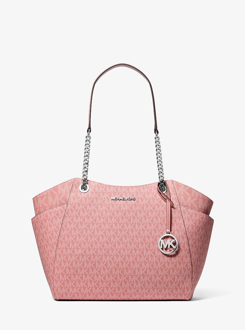 Jet Set Large Signature Logo Shoulder Bag