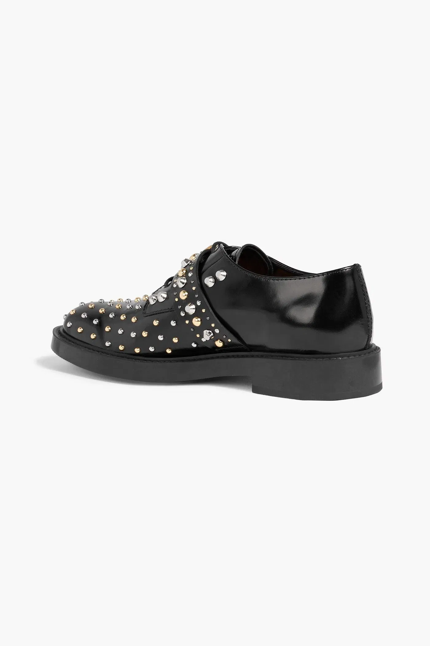 Tod's Studded Leather Brogues Black Women's