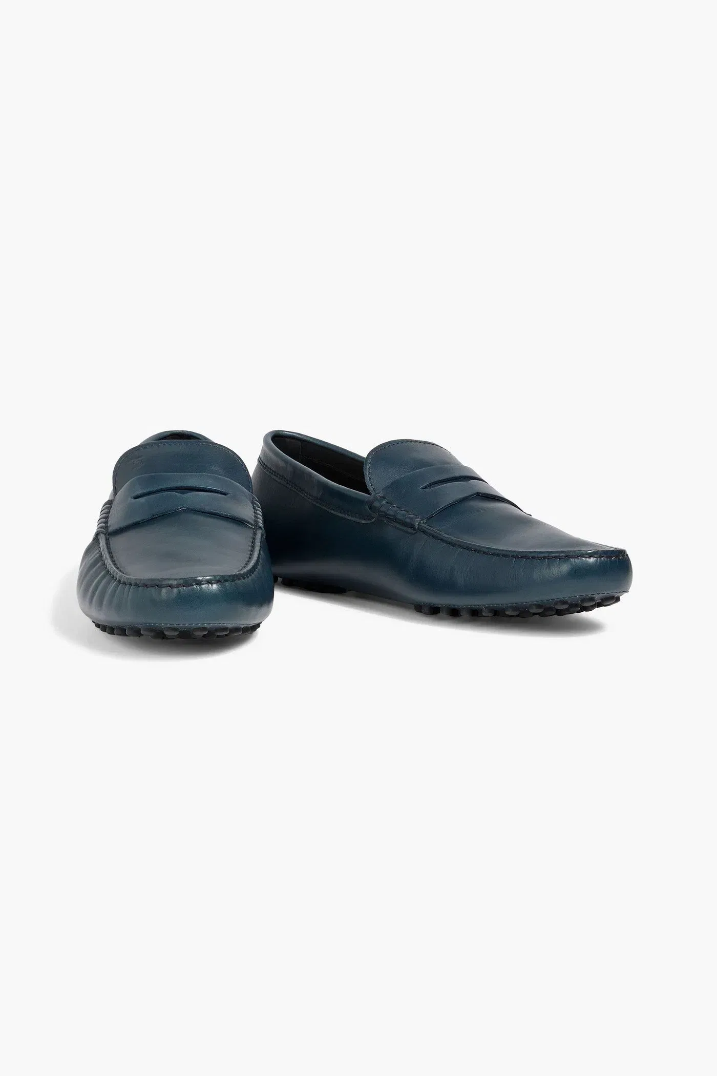 Tod's Gommino Leather Driving Shoes Storm Blue