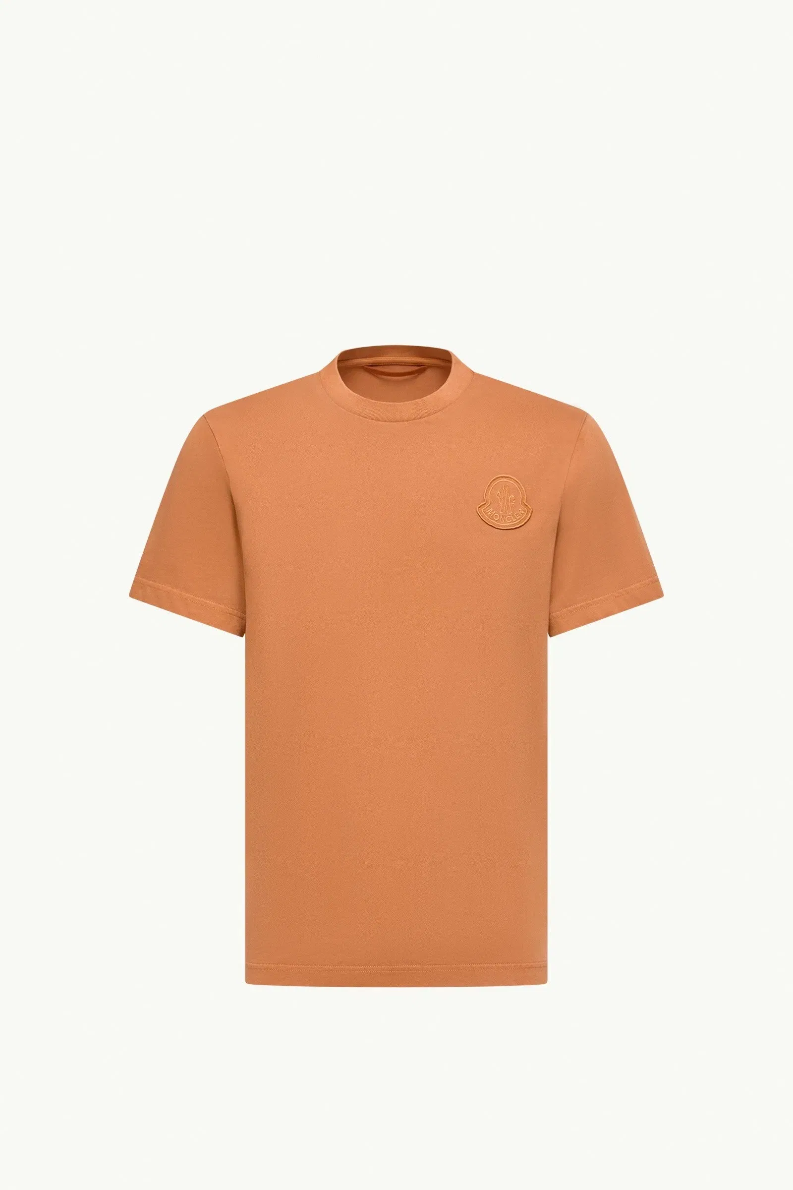 Moncler Logo Cotton T-Shirt Orange Orange