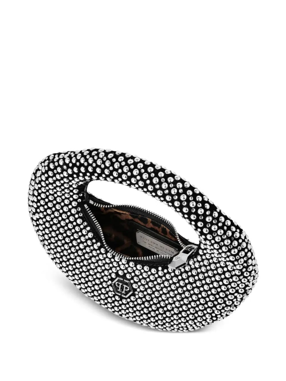 oval stud-embellished tote bag