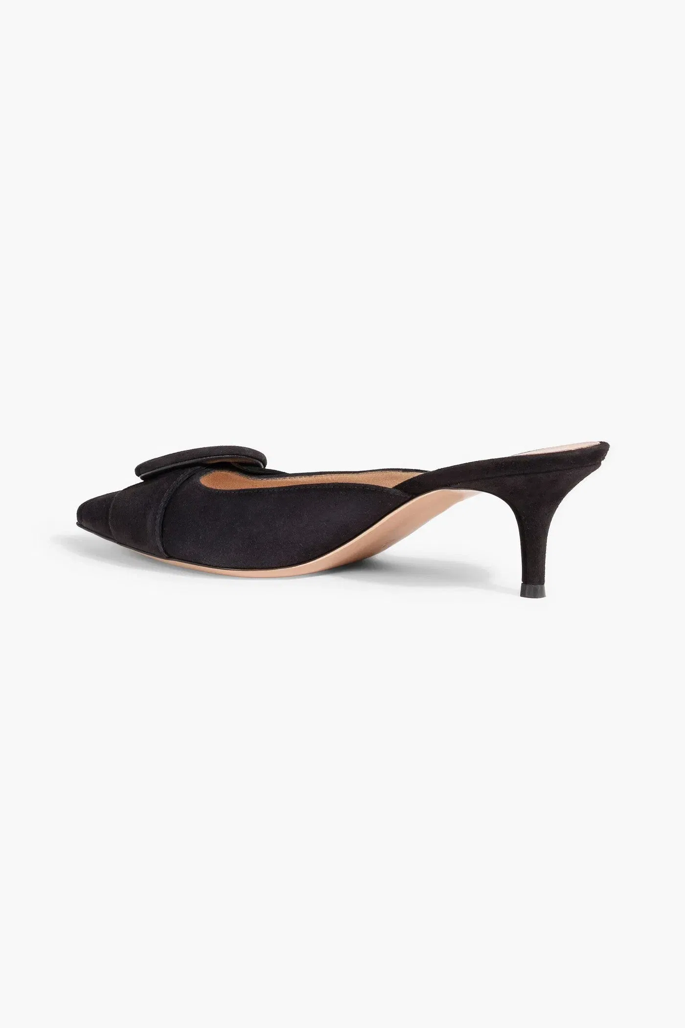 Gianvito Rossi Portofino 55 Buckled Suede Mules Black Women's