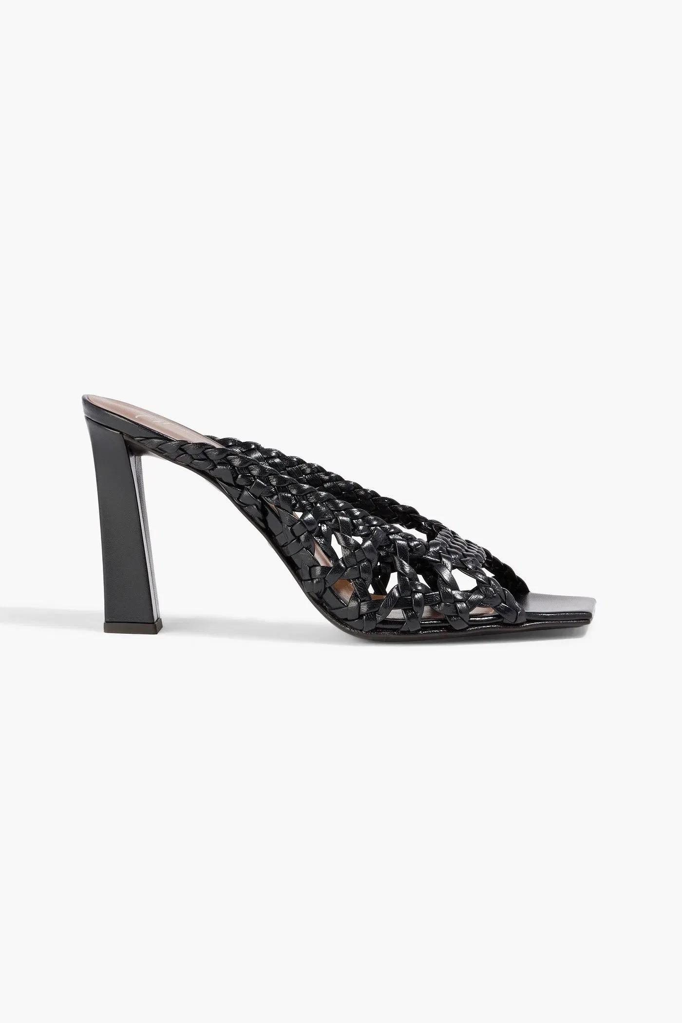Giuseppe Zanotti Mya 90 Woven Leather Mules Black Women's