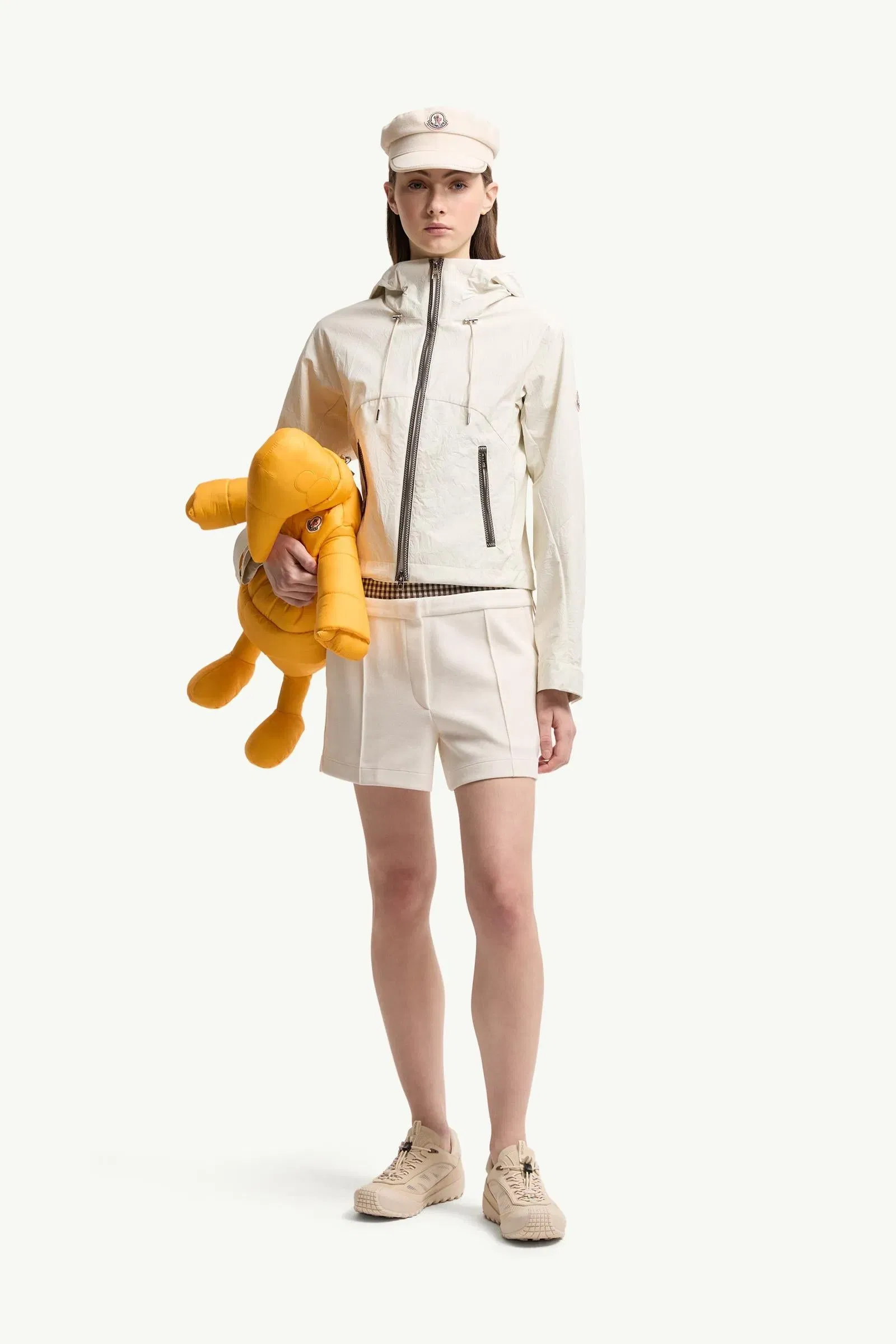 Moncler Layered-Effect Vichy Cotton Blend Shorts White White