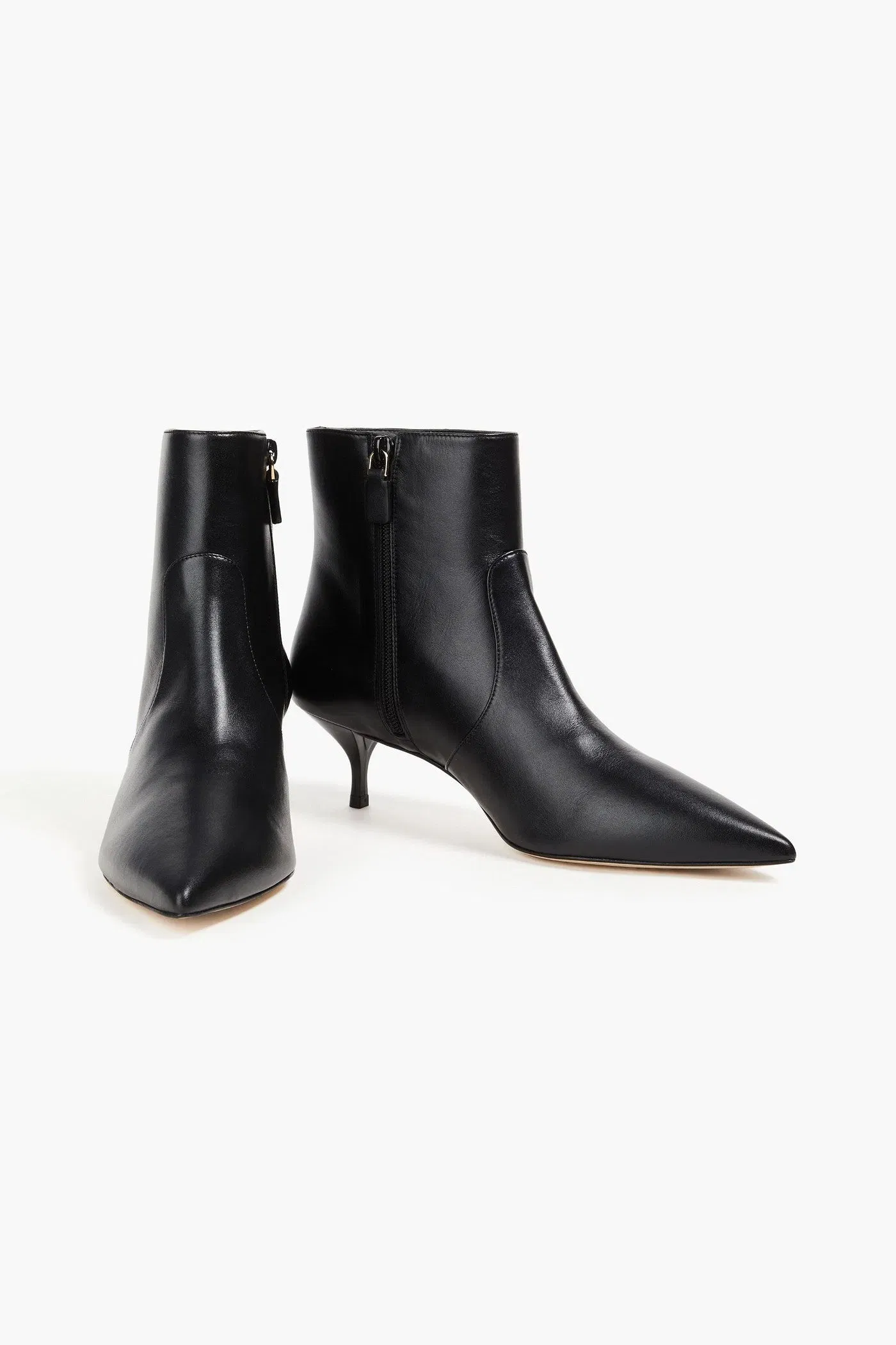 Stuart Weitzman Mara 50 Leather Ankle Boots Black Women's