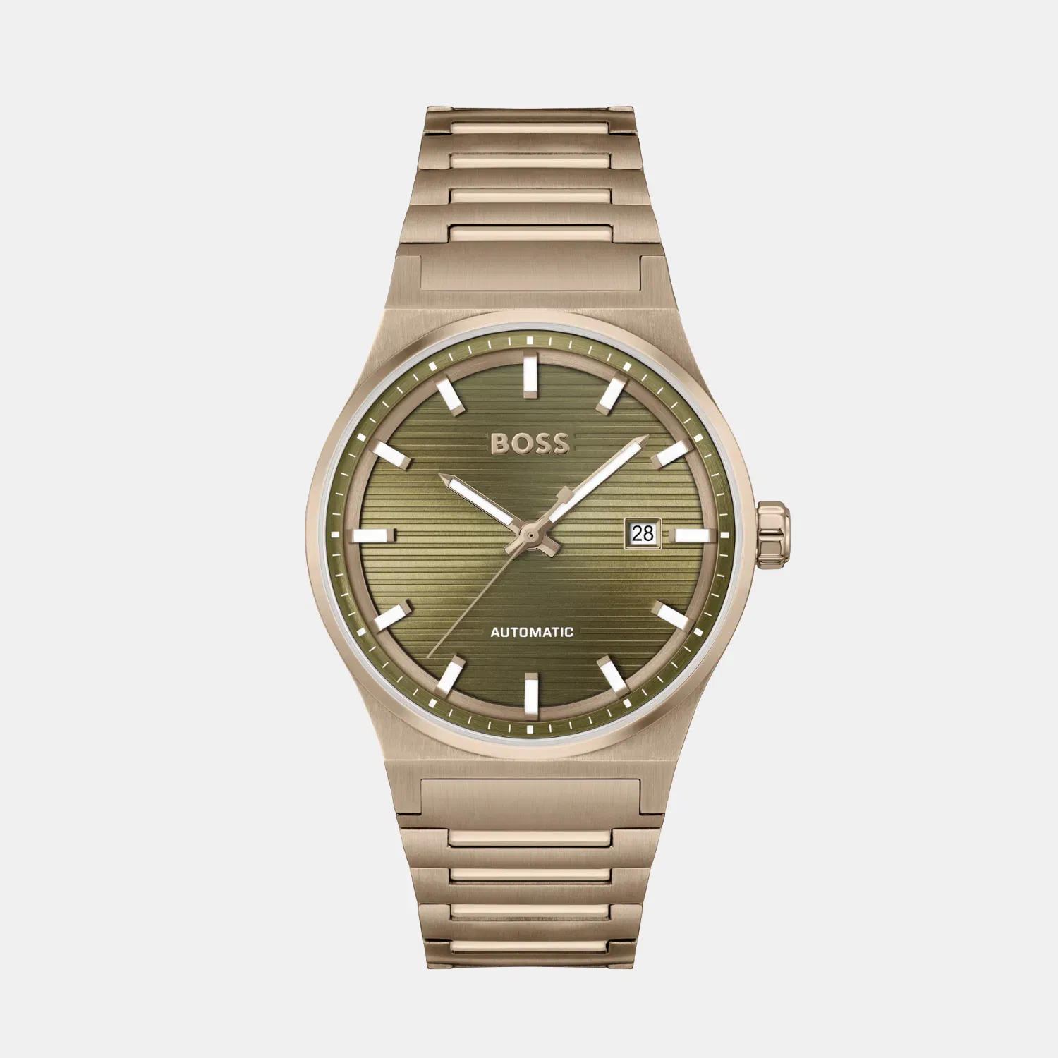 Boss Candor Men Automatic Green Dial Analog Stainless Steel Watch 1514184