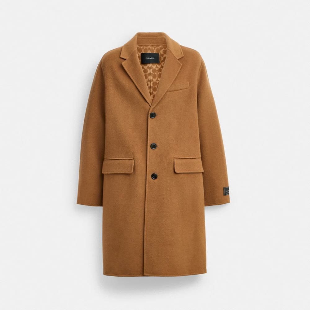 Coach Double Faced Wool Coat Camel