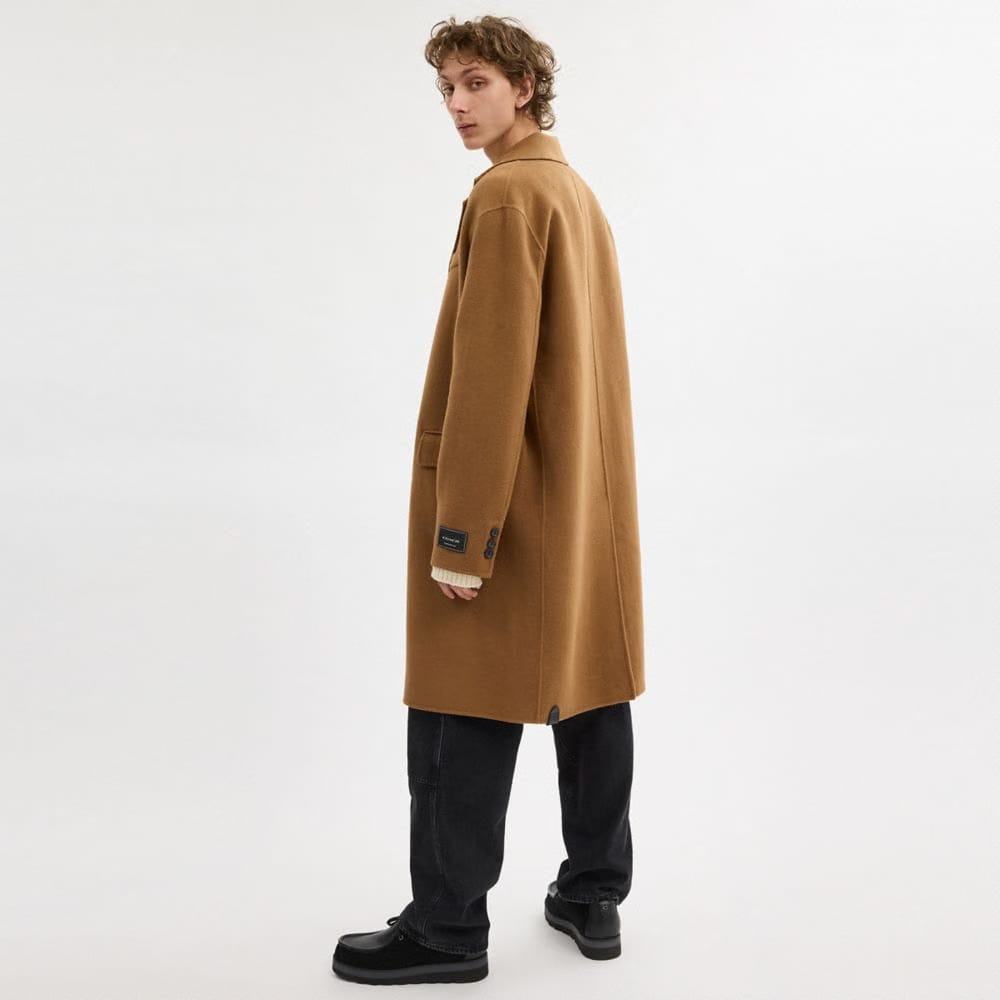 Coach Double Faced Wool Coat Camel