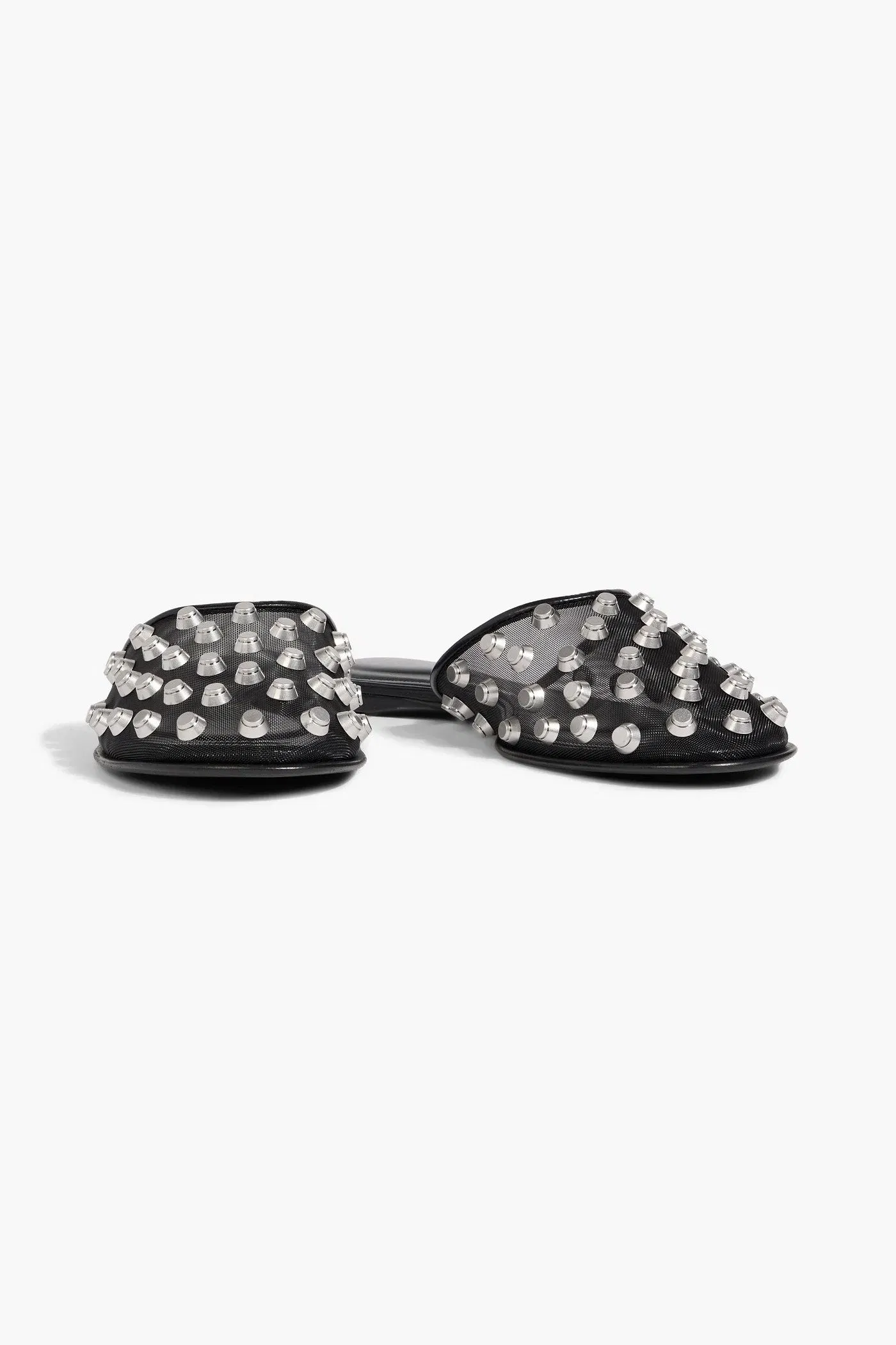 Alexander Wang Rhodes Studded Mesh Slippers Black Women's