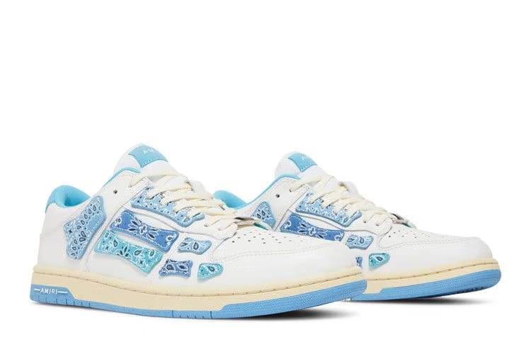 Amiri Skel Top Low Bandana - White Blue