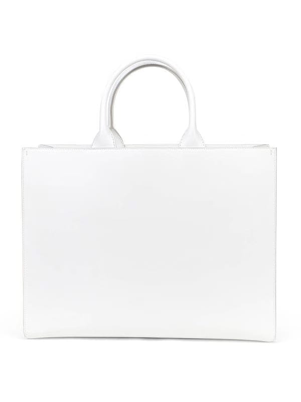 Luxury White DG Print Shopping Tote