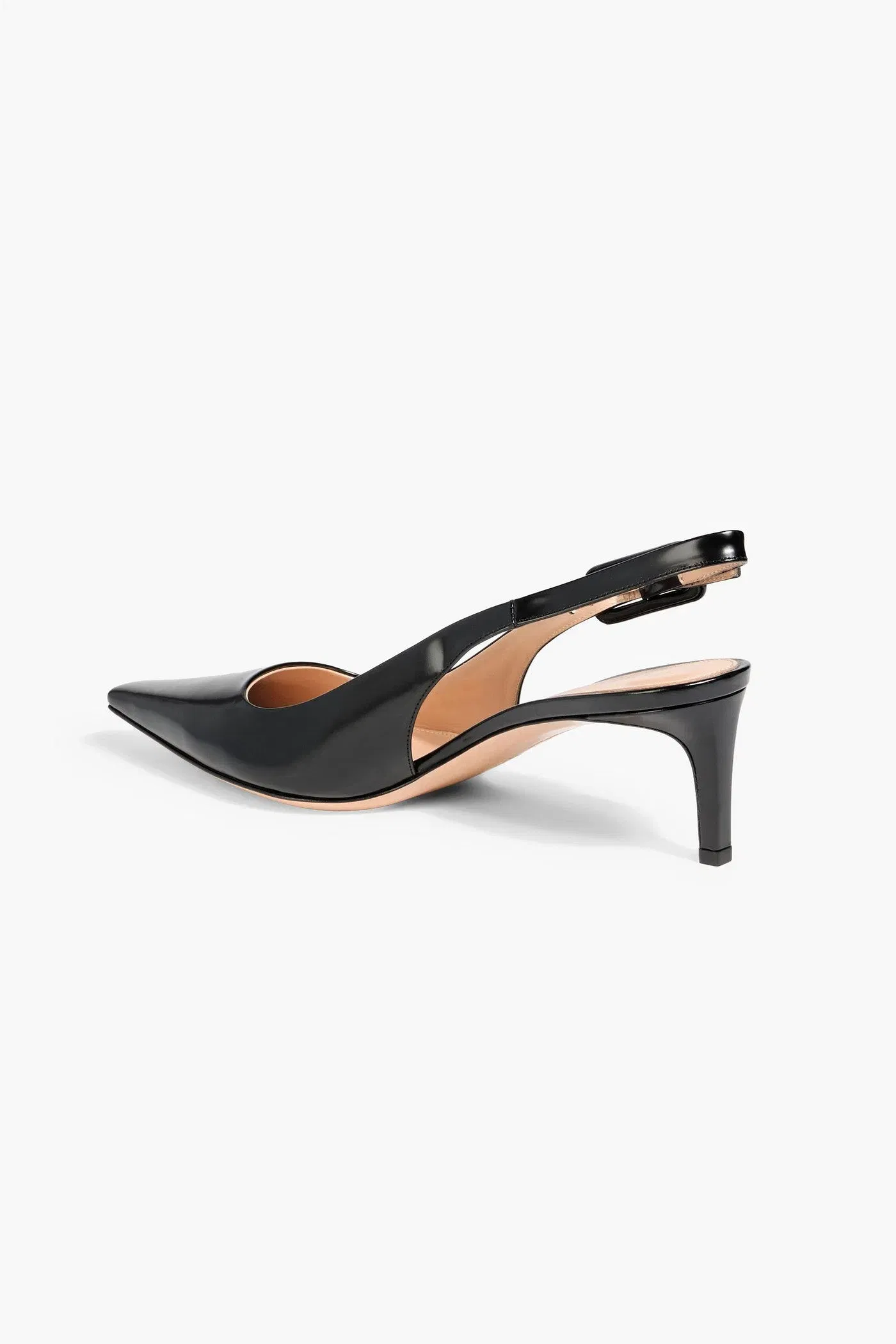 Gianvito Rossi Lindsay Leather Slingback Pumps Black Women's