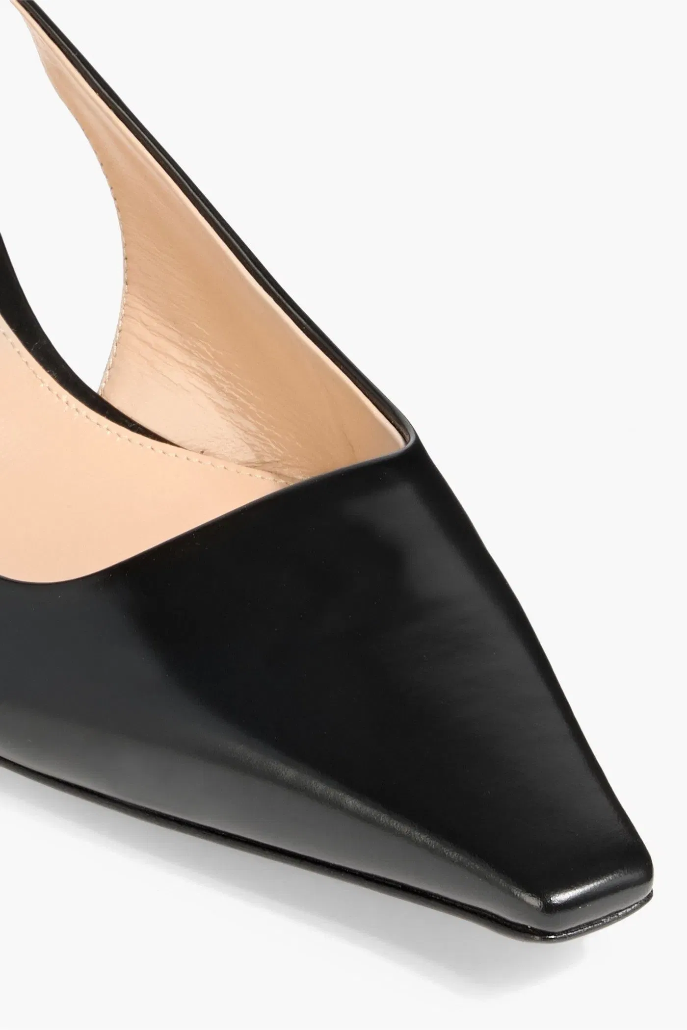 Gianvito Rossi Lindsay Leather Slingback Pumps Black Women's