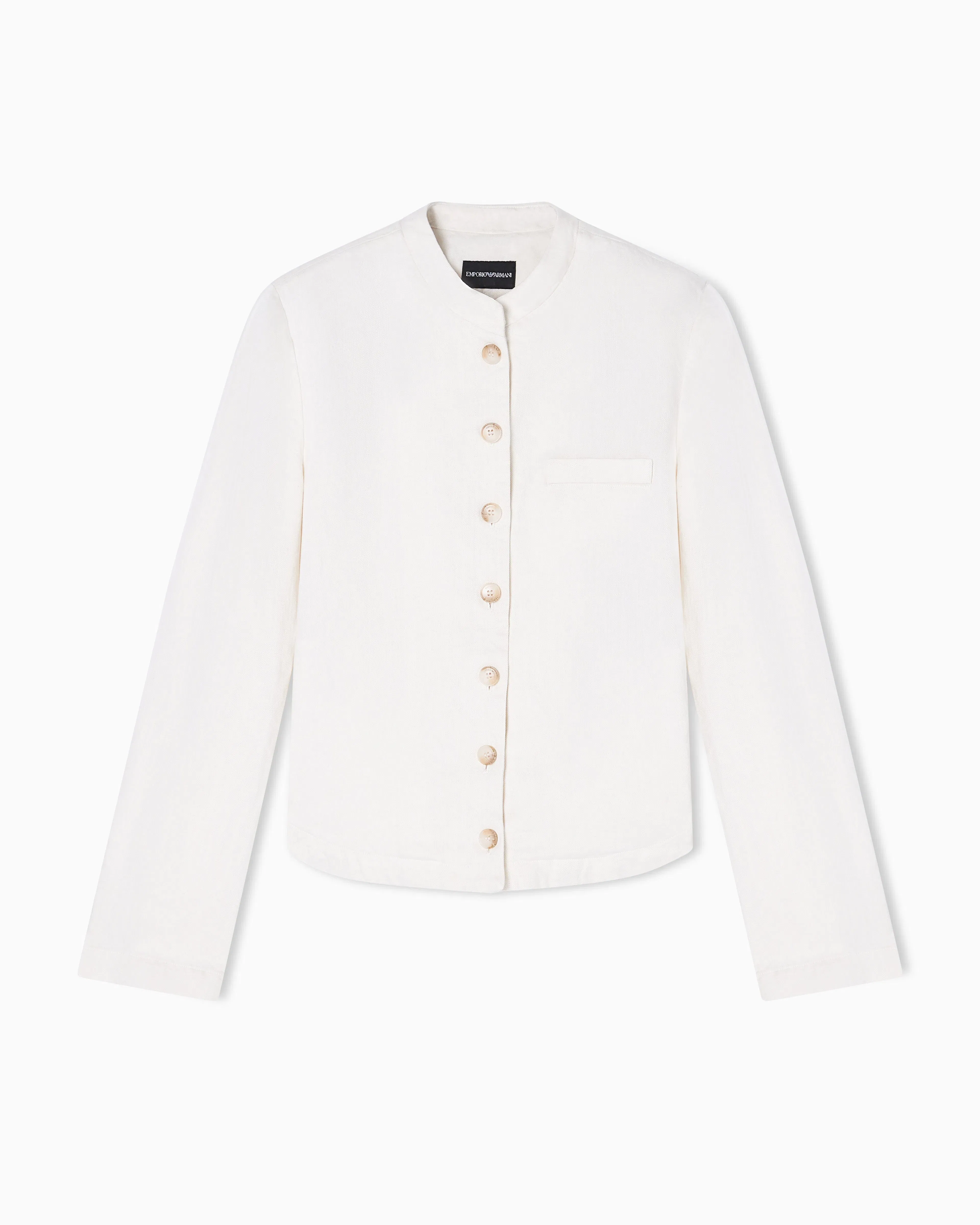 Emporio Armani garment-dyed Lyocell and linen jacket