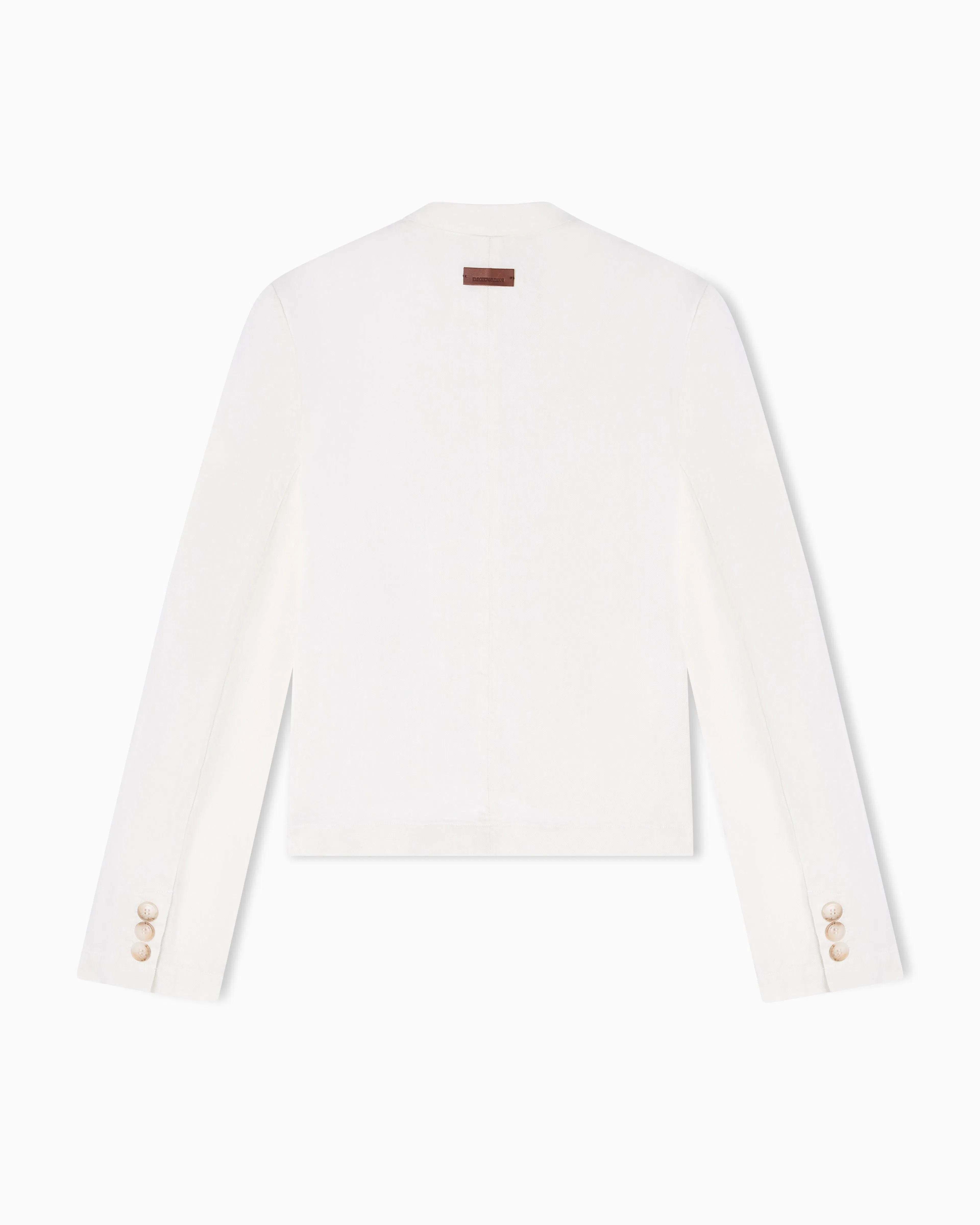 Emporio Armani garment-dyed Lyocell and linen jacket