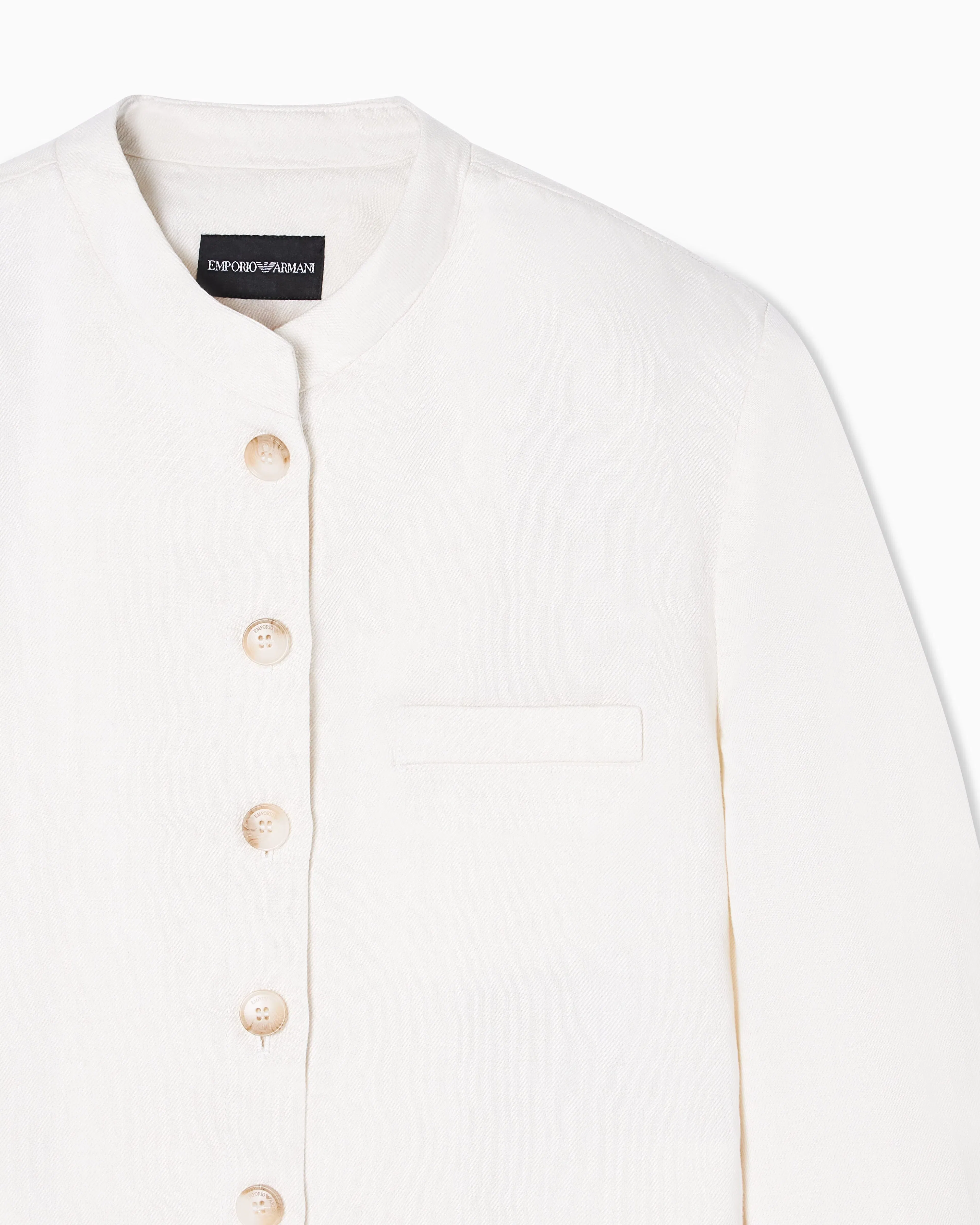 Emporio Armani garment-dyed Lyocell and linen jacket