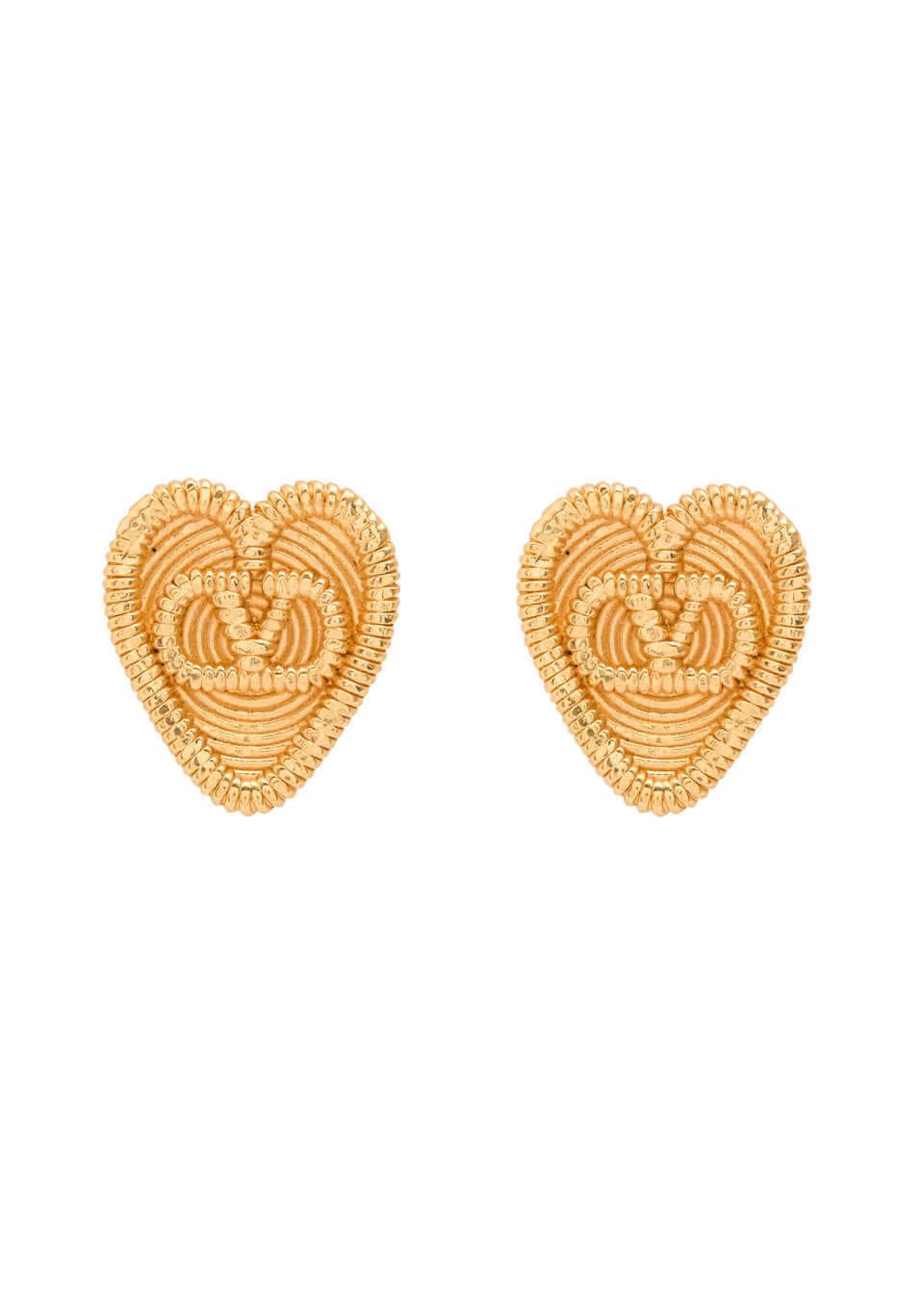 Fil Perdu Heart Stud Earrings
