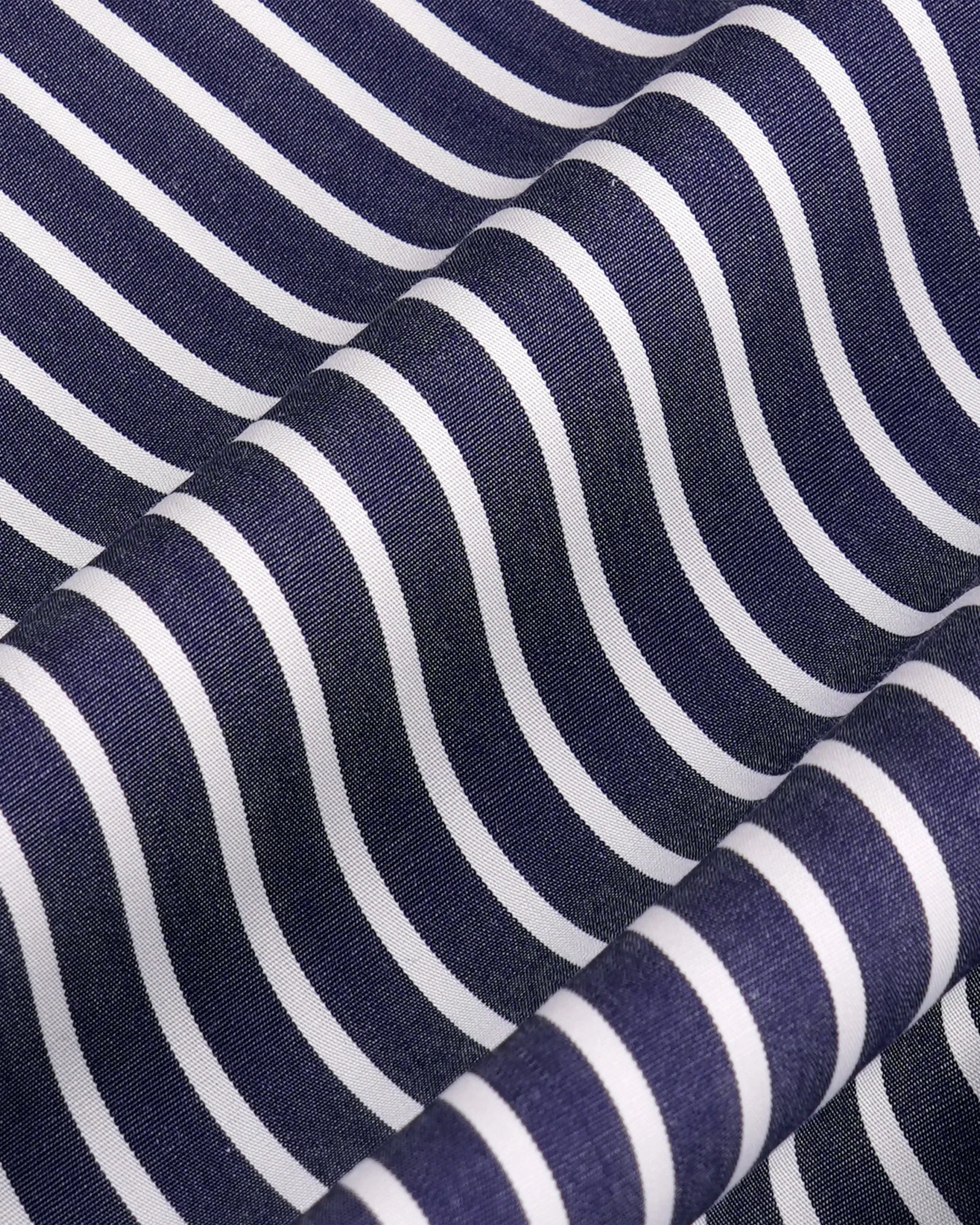 Vendome Oversized Shirt - Blue Striped