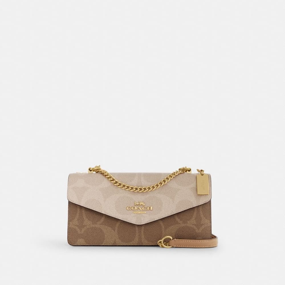 Klare Envelope Crossbody Bag In Blocked Signature Canvas