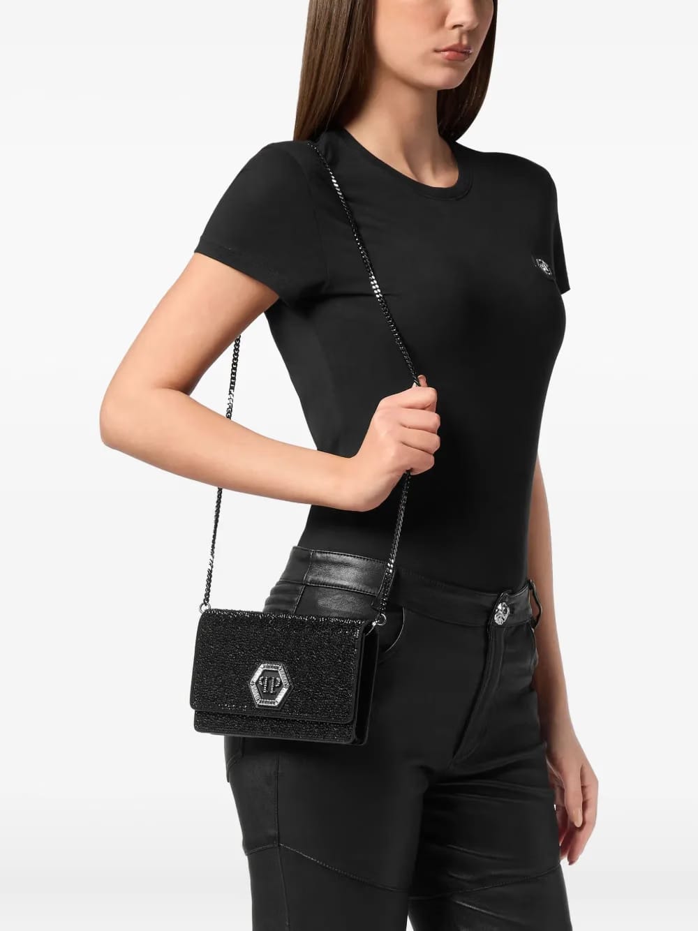 mini Hexagon-logo shoulder bag